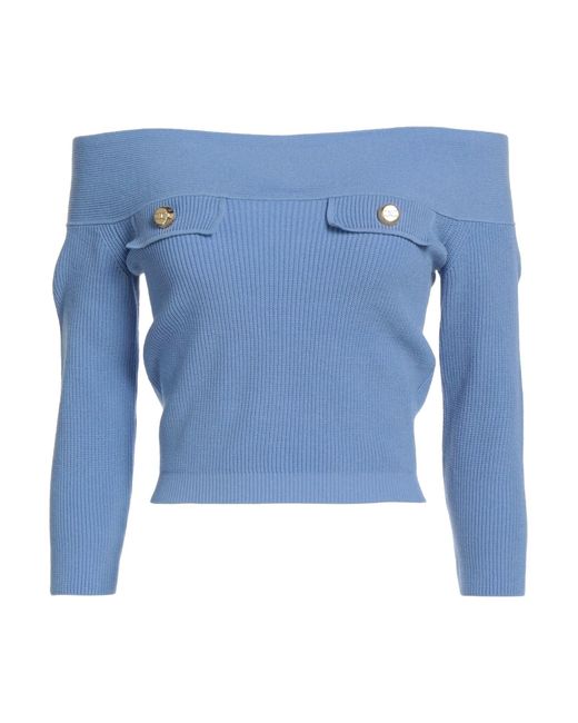 Elisabetta Franchi Blue Sky Top Viscose, Acrylic, Polyester