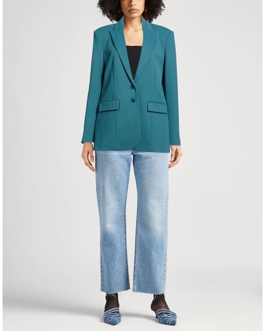 Patrizia Pepe Blue Blazer Viscose, Polyamide, Elastane