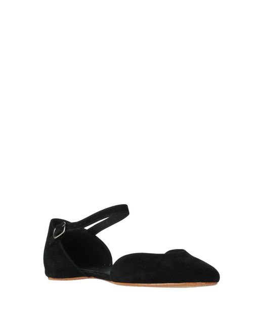 Jeffrey Campbell Black Ballet Flats Leather