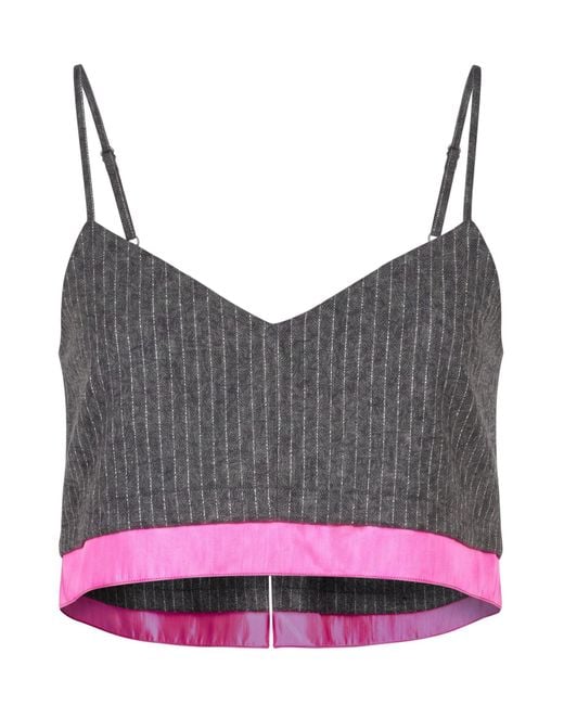 Forte_forte Gray Charcoal Top Wool, Polyester, Viscose