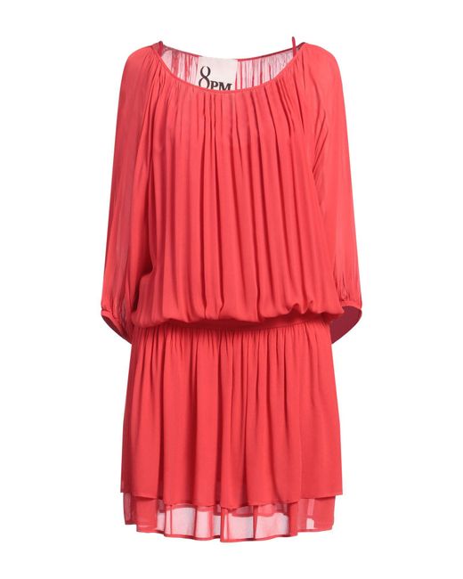 8pm Red Mini Dress Viscose