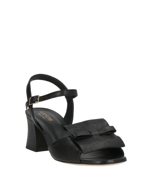 Testoni Black Sandale