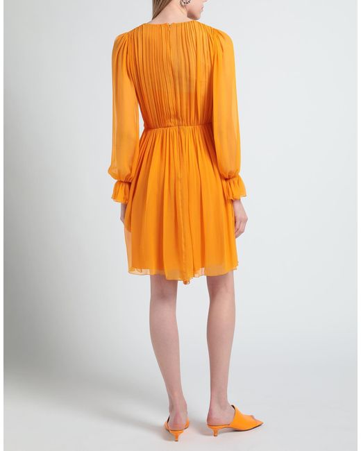 Alberta Ferretti Orange Midi Dress