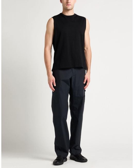 Versace Blue Pants Cotton, Viscose, Polyester for men