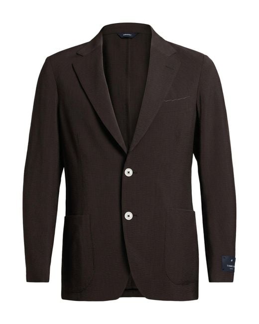 Tombolini Black Blazer Virgin Wool, Polyester, Polyamide, Elastane for men