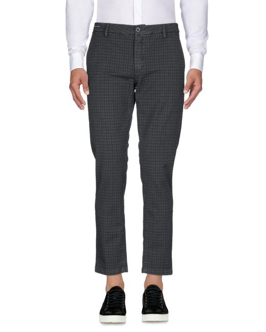 Teleria Zed Gray Pants Cotton, Elastane for men