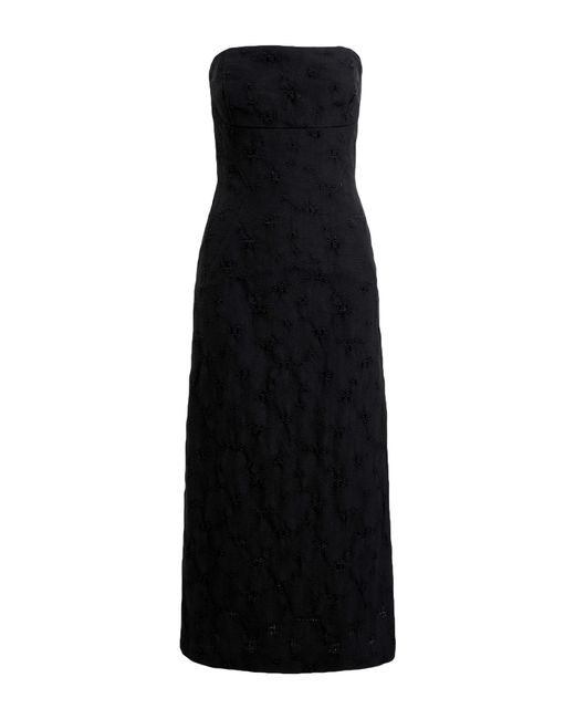Grifoni Black Midi Dress Cotton, Viscose