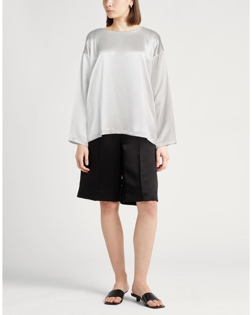 Fabiana Filippi Gray Light Top Silk