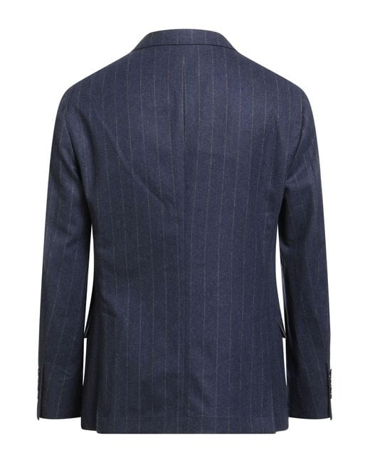 Brunello Cucinelli Blue Blazer Wool, Silk, Cashmere for men