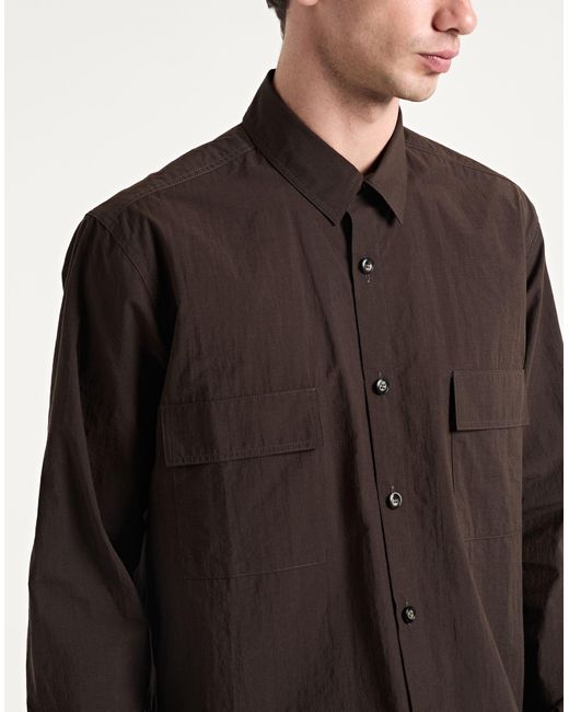 Nanushka Brown Dark Shirt Cotton for men