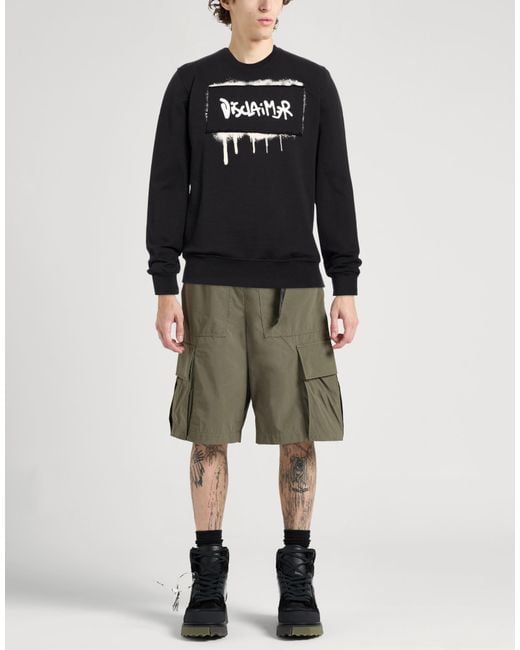 DISCLAIMER Black Sweatshirt Cotton for men