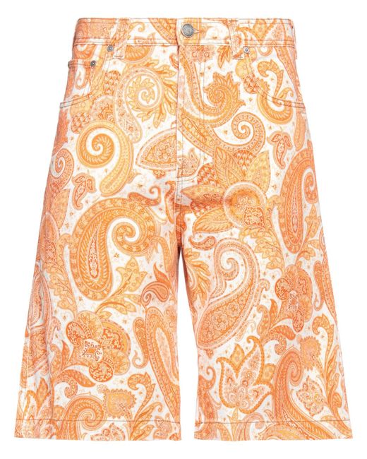 Etro Yellow Denim Shorts for men