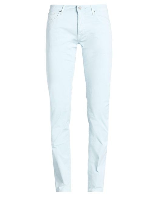 Hand Picked Blue Sky Pants Cotton, Elastane for men