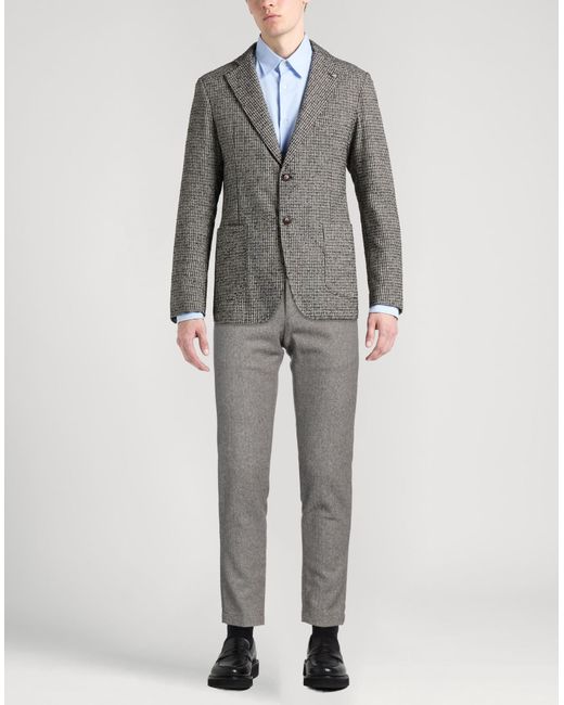 AT.P.CO Gray Pants Wool, Polyester, Cotton for men