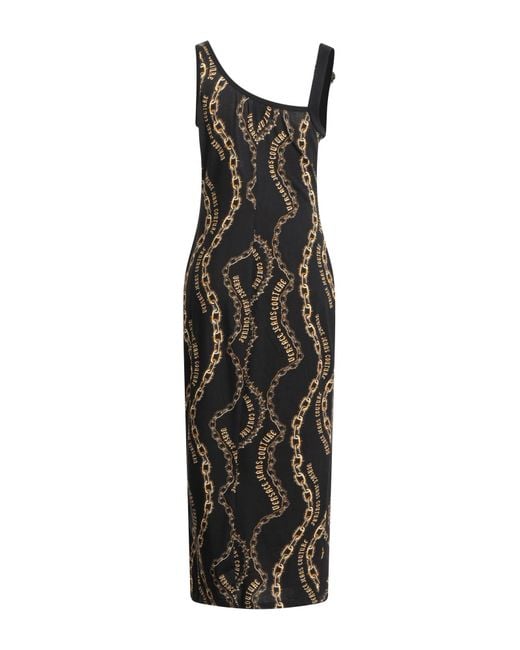 Versace Jeans Couture Black Maxi Dress Cotton, Elastane