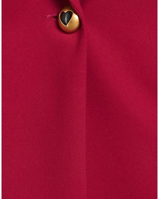 Moschino Red Blazer Polyester, Elastane