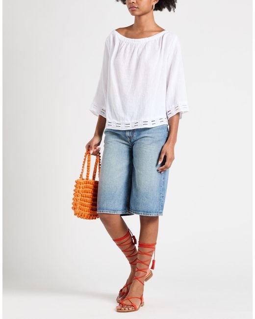 Top 120% Lino de color White