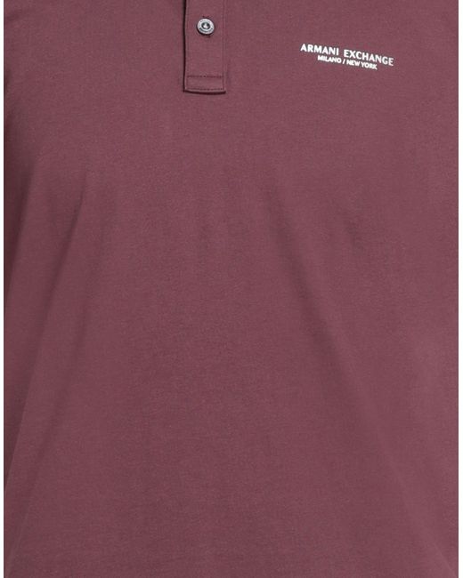 ARMANI EXCHANGE Red Polo Shirt for men