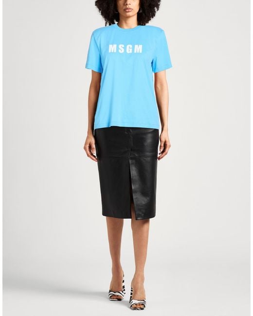 MSGM Blue T-Shirts
