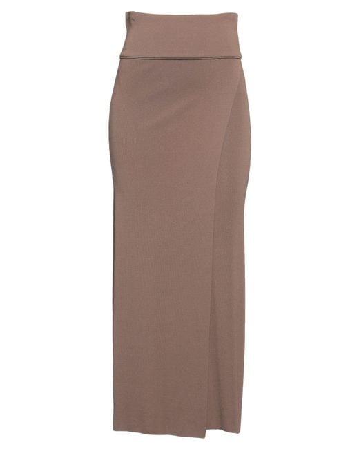 Isabel Benenato Brown Maxi Skirt