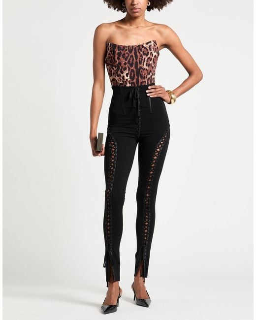 Dolce & Gabbana Black Pants Viscose, Polyamide, Elastane