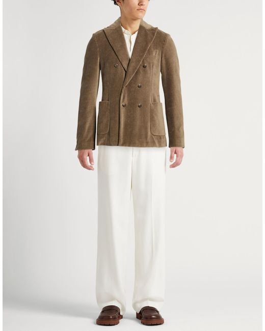 Circolo 1901 Brown Military Blazer Cotton, Polyester for men