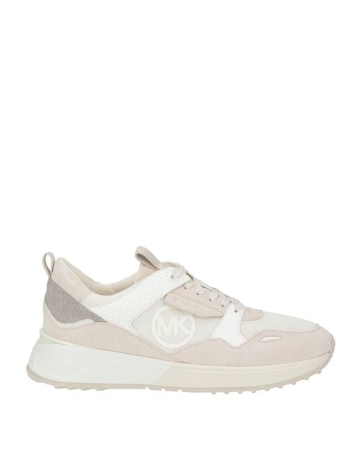 MICHAEL Michael Kors White Sneakers Leather, Textile Fibers