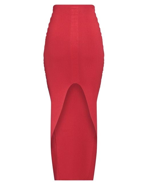 Rick Owens Red Maxi Skirt