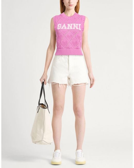 Pullover Ganni de color Pink