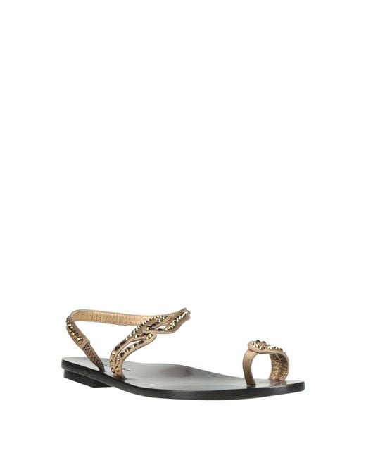 Giorgio Armani White Thong Sandal Textile Fibers