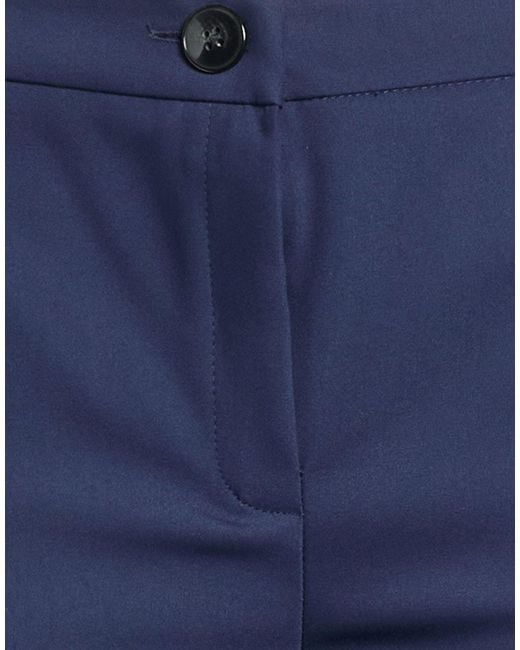Marella Blue Midnight Pants Cotton, Polyamide, Elastane