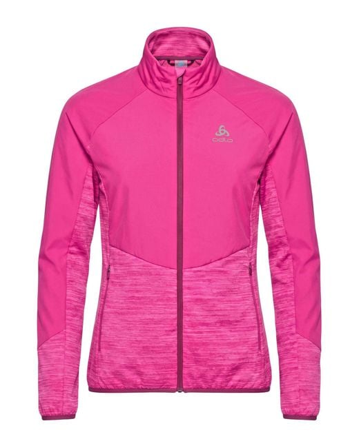 Odlo Pink Fuchsia Jacket Polyester, Elastane