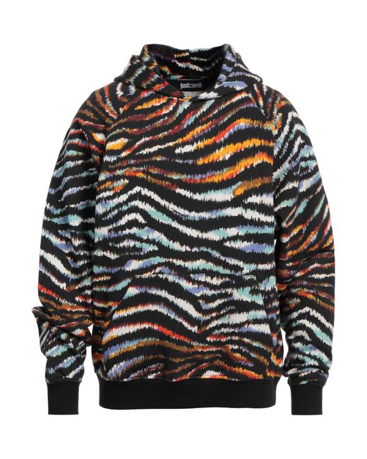 Just Cavalli Gray Sweatshirt Cotton, Elastane for men