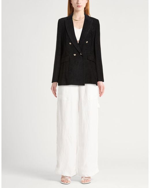 Kaos Black Blazer Viscose, Cotton, Polyamide