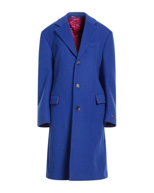 Versace Blue Coat Virgin Wool, Polyamide for men