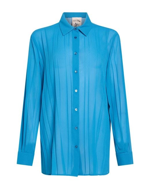 Semicouture Blue Shirt Polyester