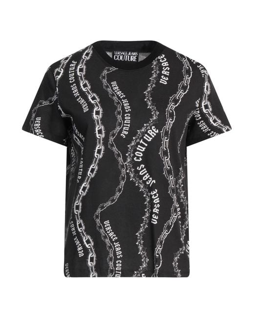 Versace Jeans Couture Black T-Shirt Cotton