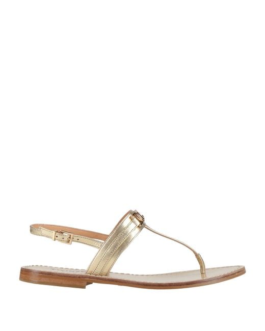 Twinset White Thong Sandal Leather