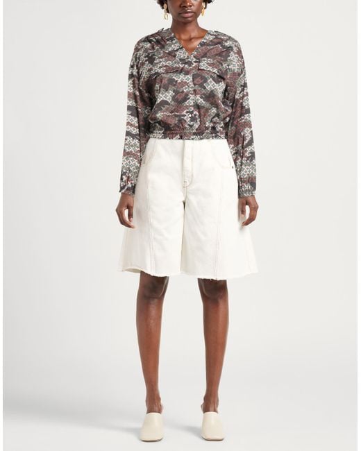 GAUDI Brown Jeans Shirt Polyester, Elastane