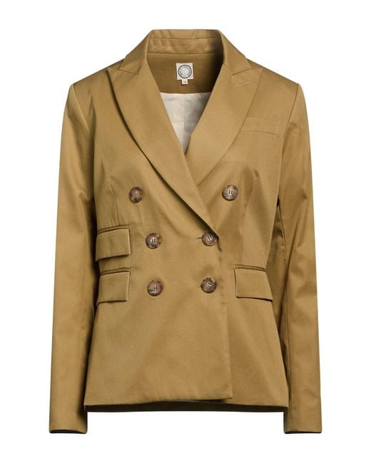 Ines De La Fressange Paris Green Military Blazer Cotton