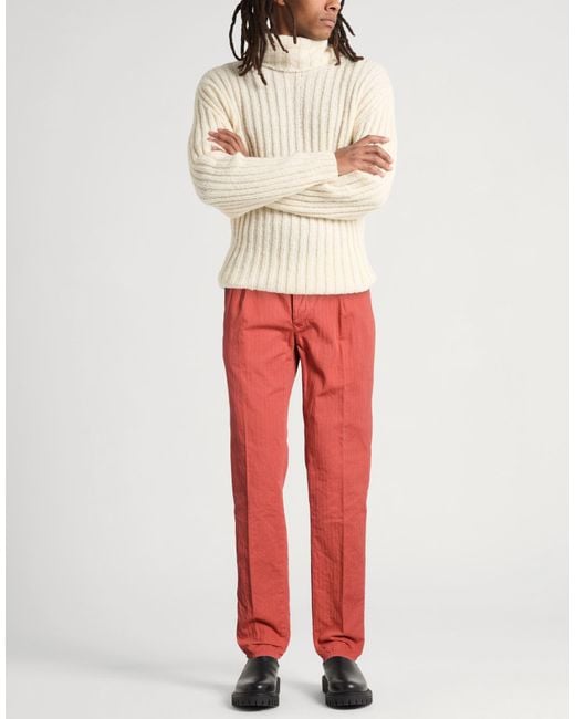 Incotex Red Rust Pants Cotton, Linen for men