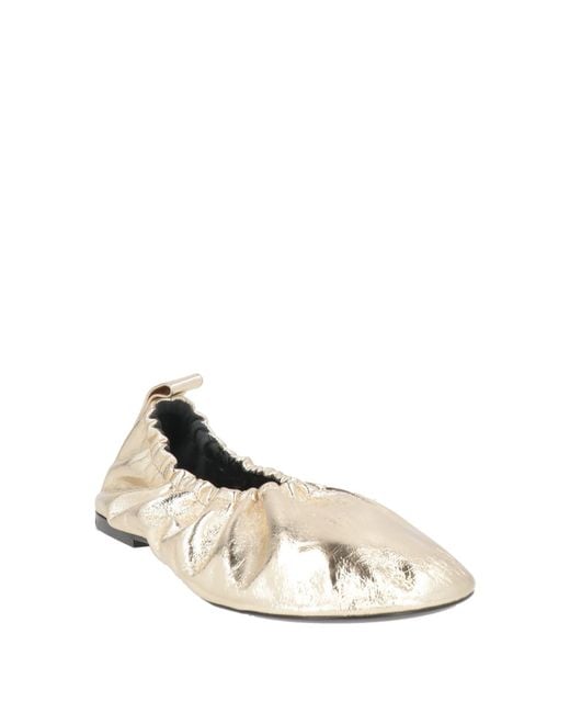 Jil Sander Natural Ballet Flats Leather