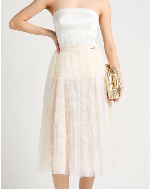 Elisabetta Franchi White Midi-Rock