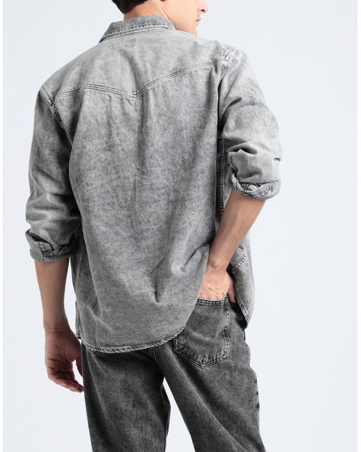 Chemise en jean Boss pour homme en coloris Gray