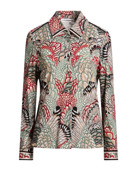 LEONARD Paris Green Shirt Wool, Nylon