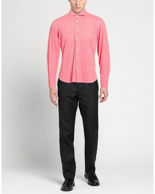 Orian Pink Shirt Polyamide, Elastane for men