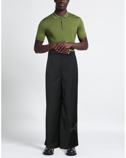 AN OTHER DATE Black Pants Polyester, Wool, Elastane for men