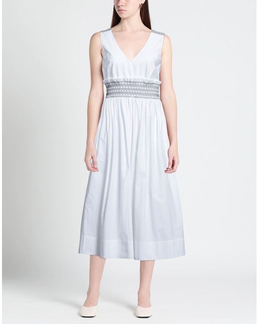 P.A.R.O.S.H. White Midi Dress