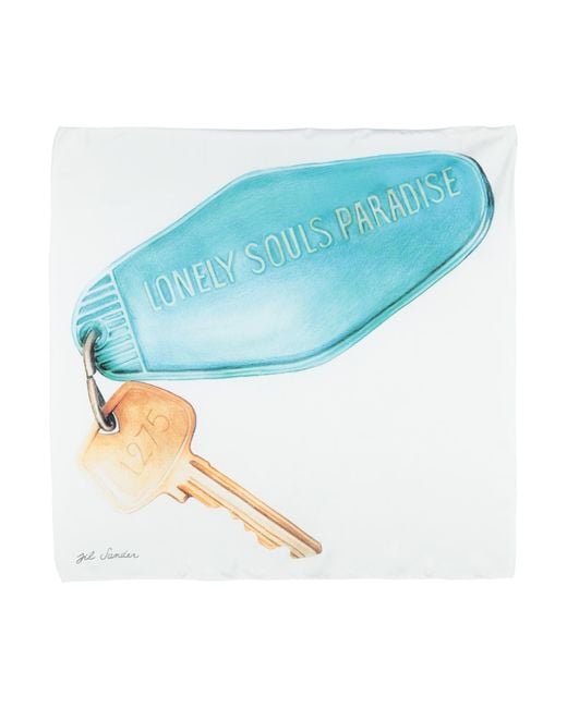 Jil Sander Blue Scarf