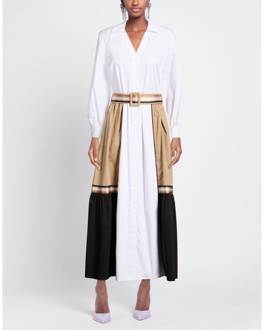 Purotatto White Maxi Dress Linen